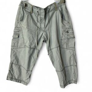 2000s Skater Light Sage Utility Cargo Capris